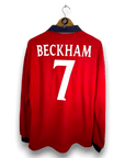 1999-01 England Away Shirt LS Beckham 