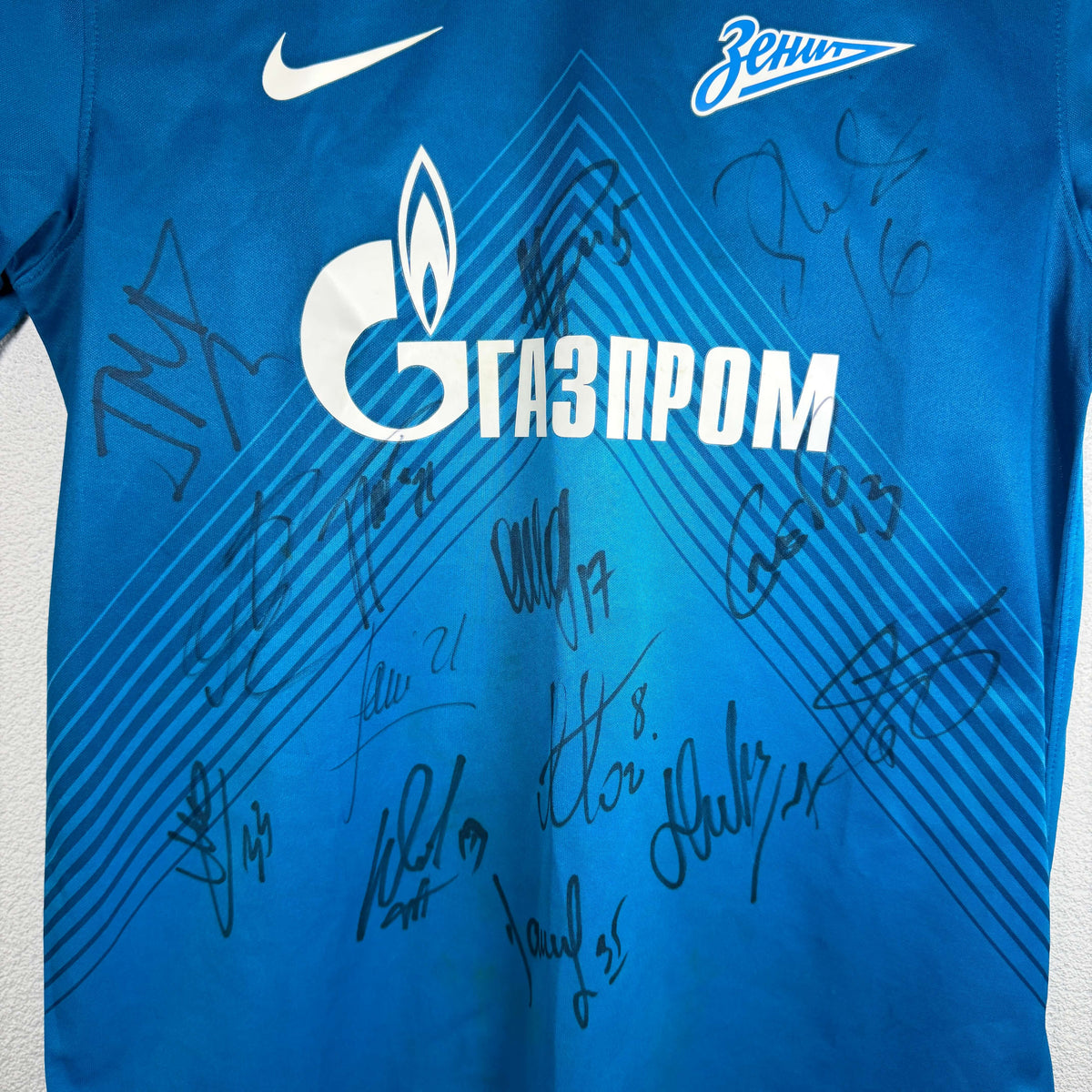 2013-14 Zenit St. Petersburg Home Shirt SIGNED - 6/10 - (12-13 Years)