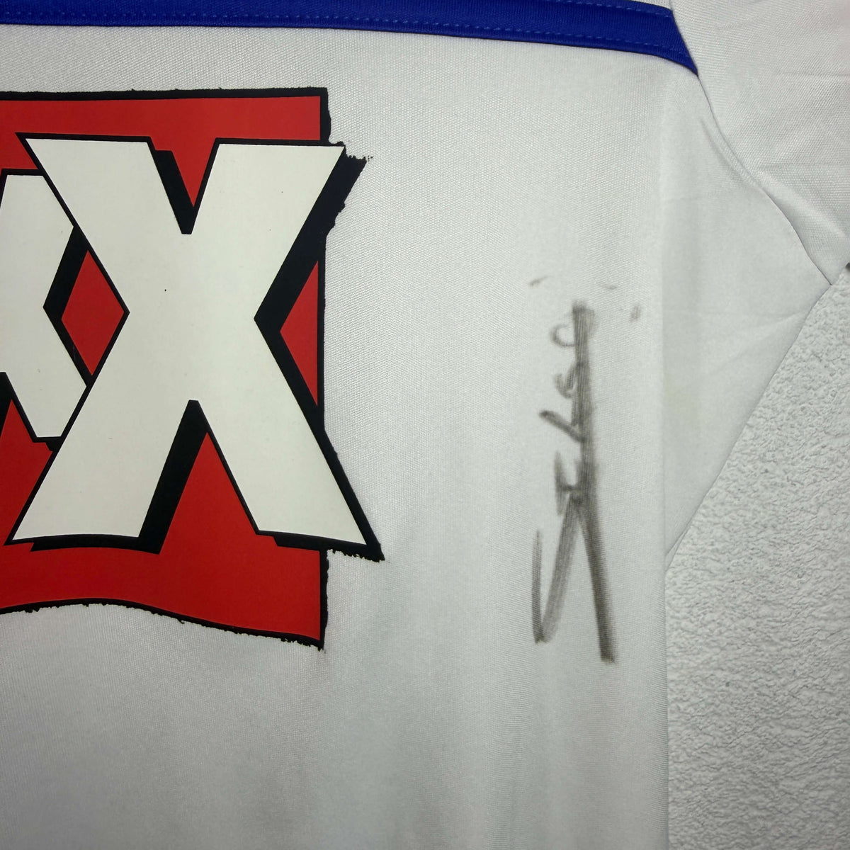 2012-13 Lausanne-Sport Home Shirt Match Issue SIGNED Tafer 