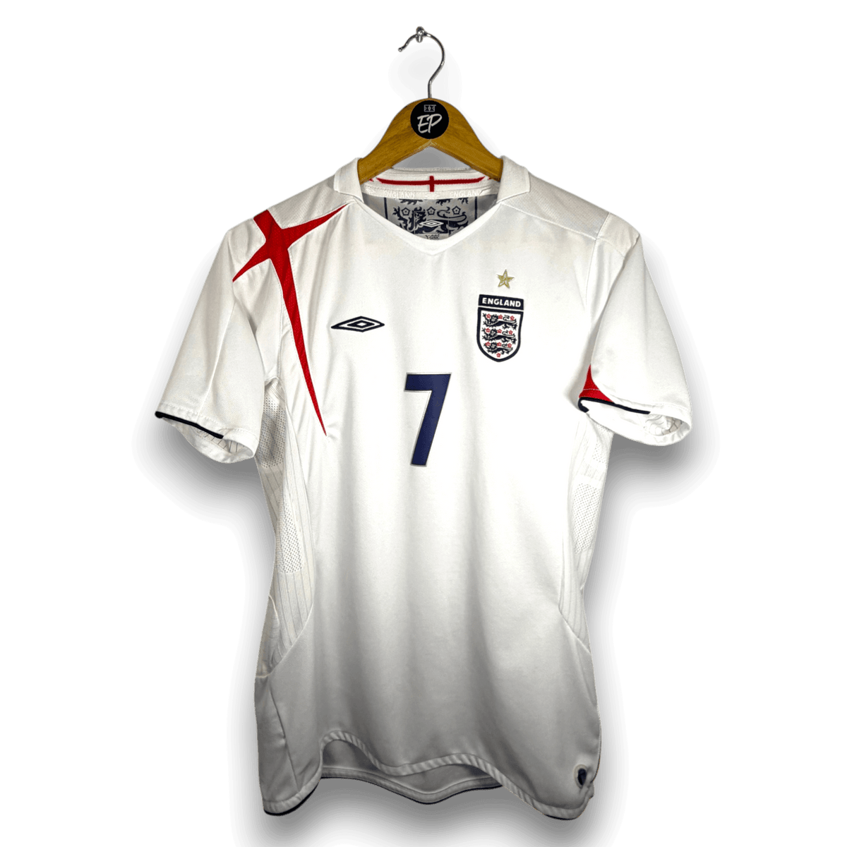 2005-07 England Home Shirt Beckham 