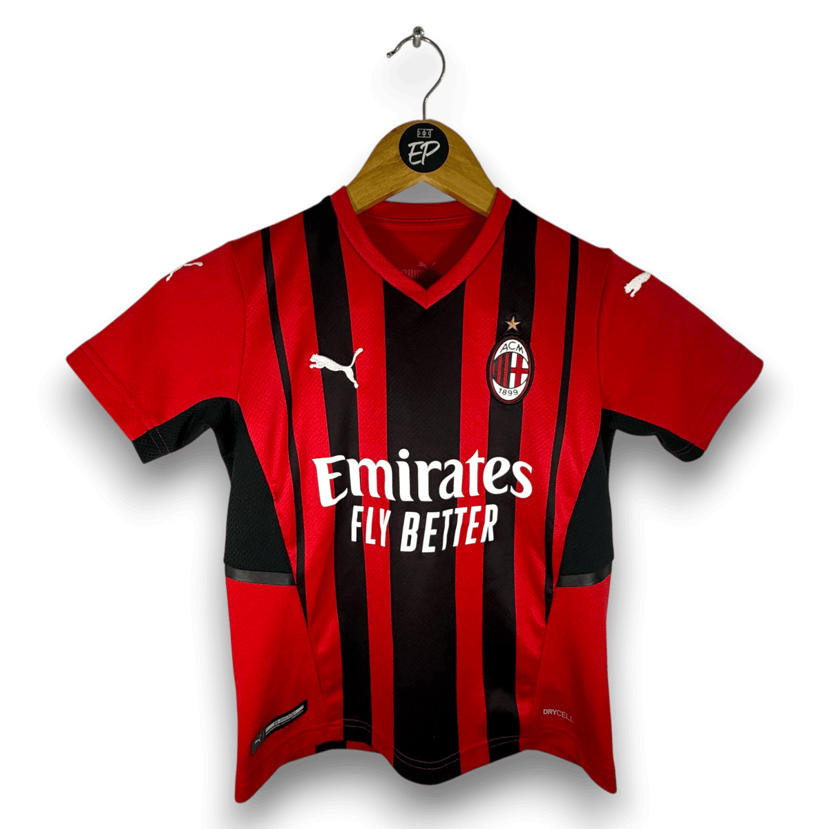 2021-22 AC Milan Home Shirt  - 8.5/10 - (7-8 Years)