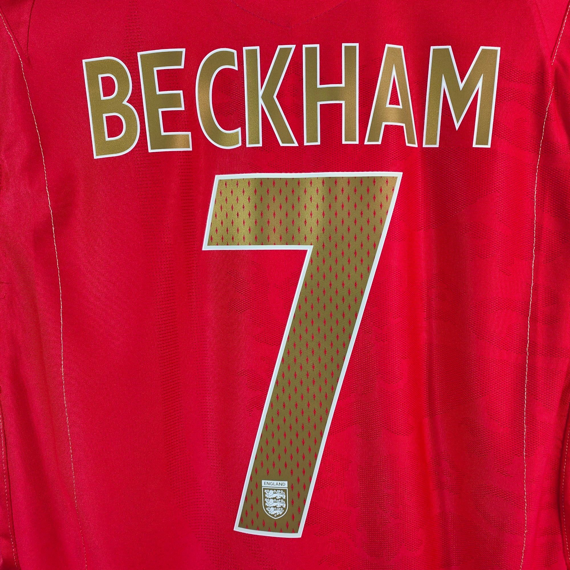 2006-08 England Away Shirt Beckham 