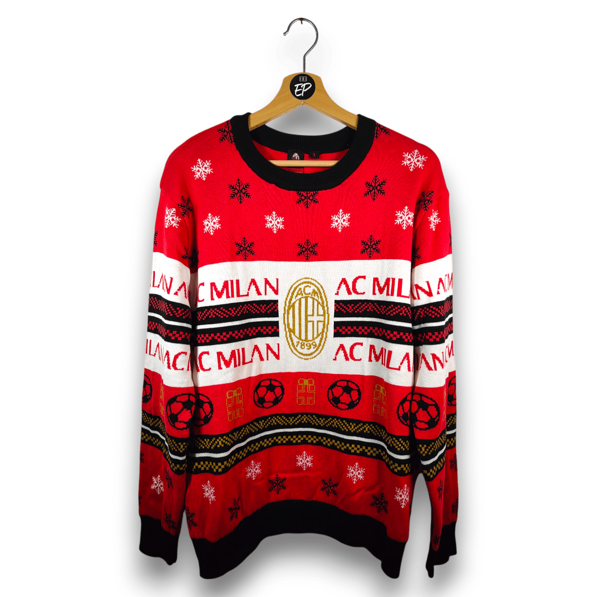 AC Milan Christmas Jumper - 9.5/10 - (L) - Eternal Pitch