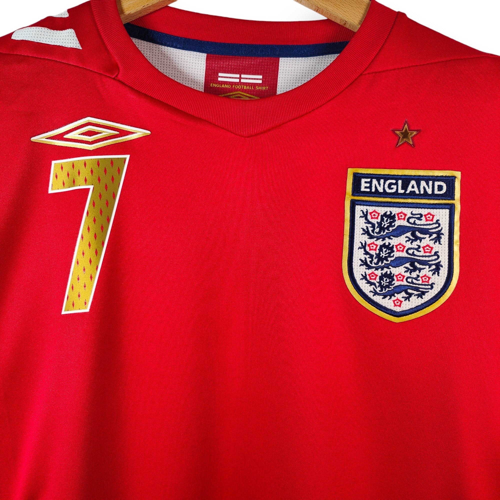 AUCTION 2006 - 08 England Away Shirt Beckham 7 - 8/10 - (L) - Eternal Pitch
