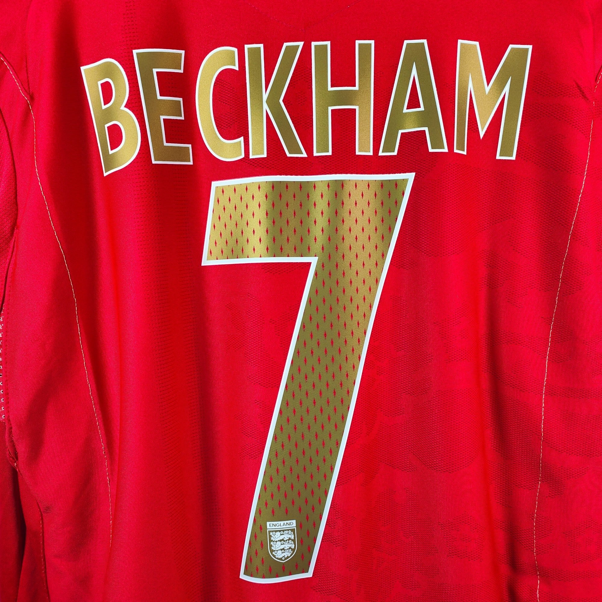 AUCTION 2006 - 08 England Away Shirt Beckham 7 - 8/10 - (L) - Eternal Pitch