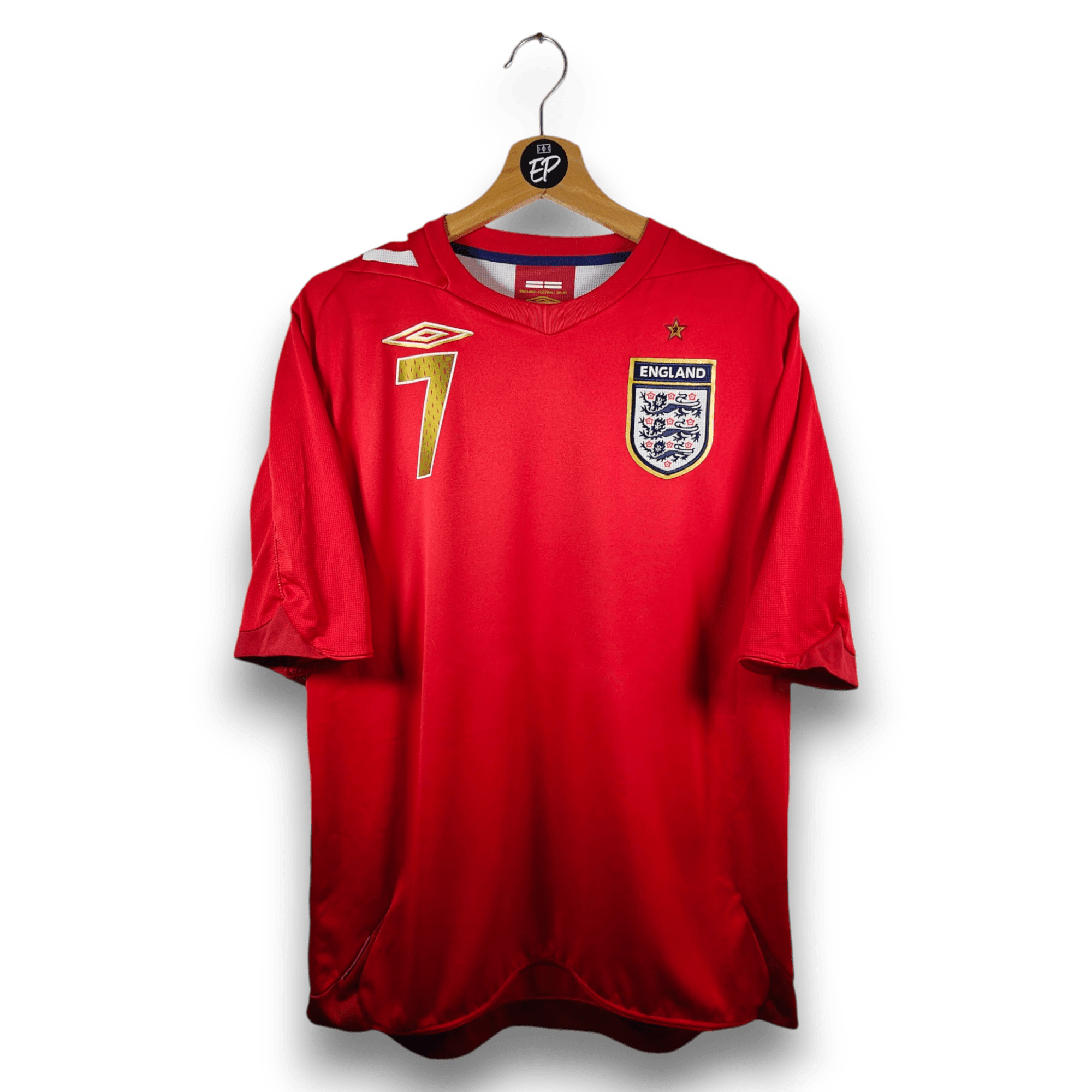 AUCTION 2006 - 08 England Away Shirt Beckham 7 - 8/10 - (L) - Eternal Pitch