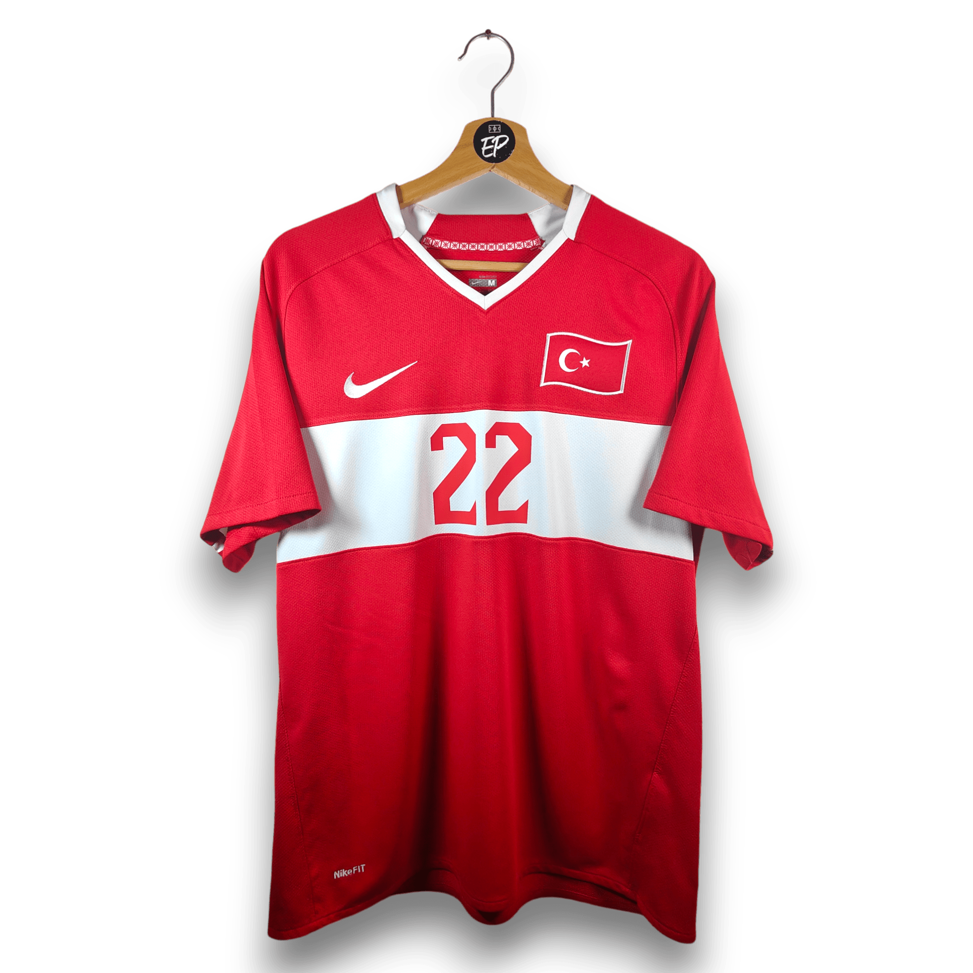 AUCTION 2008 - 09 Turkey Home Shirt Hamit Altintop 22 - 9.5/10 - (M) - Eternal Pitch