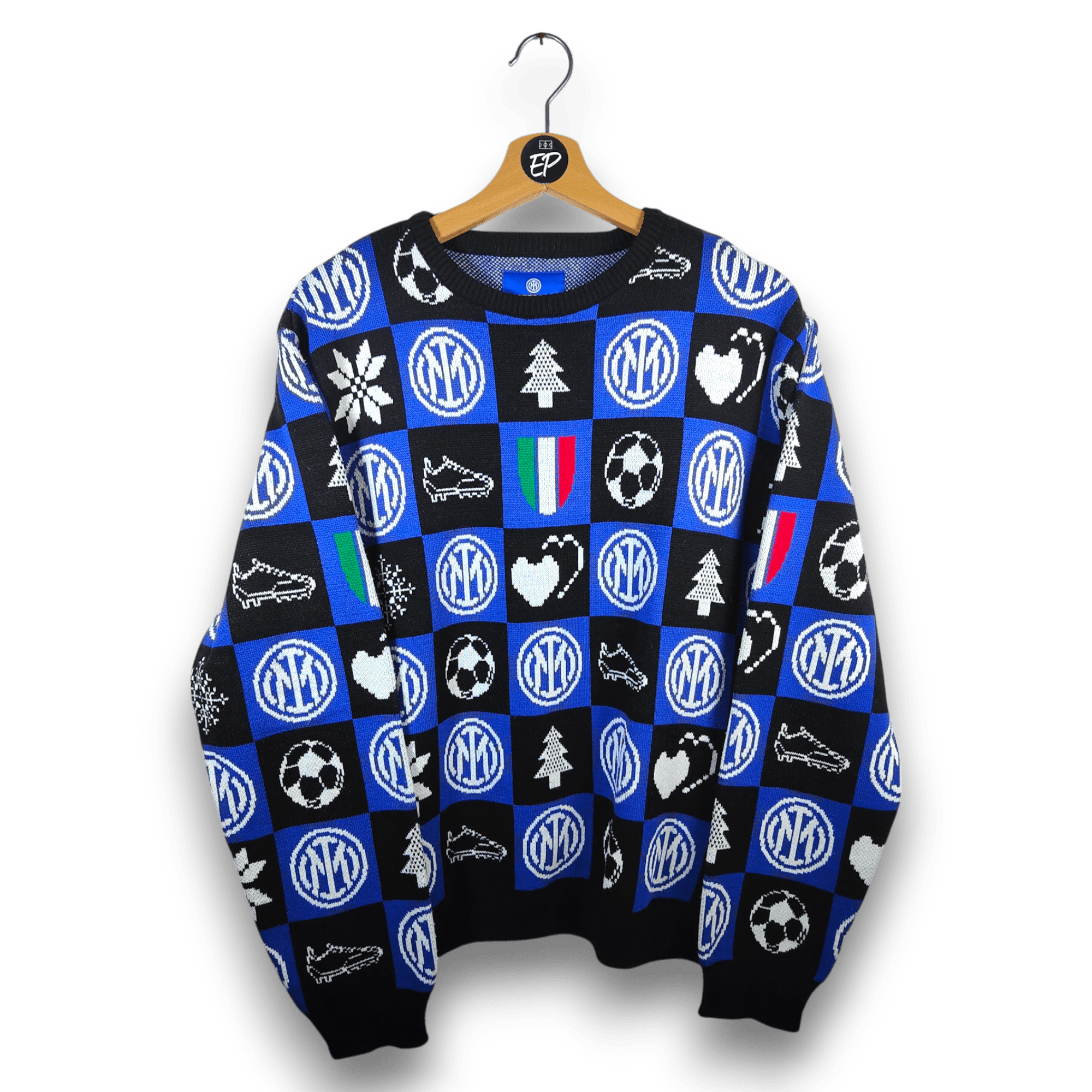 Inter Milan Christmas Jumper - 9.5/10 - (XL) - Eternal Pitch