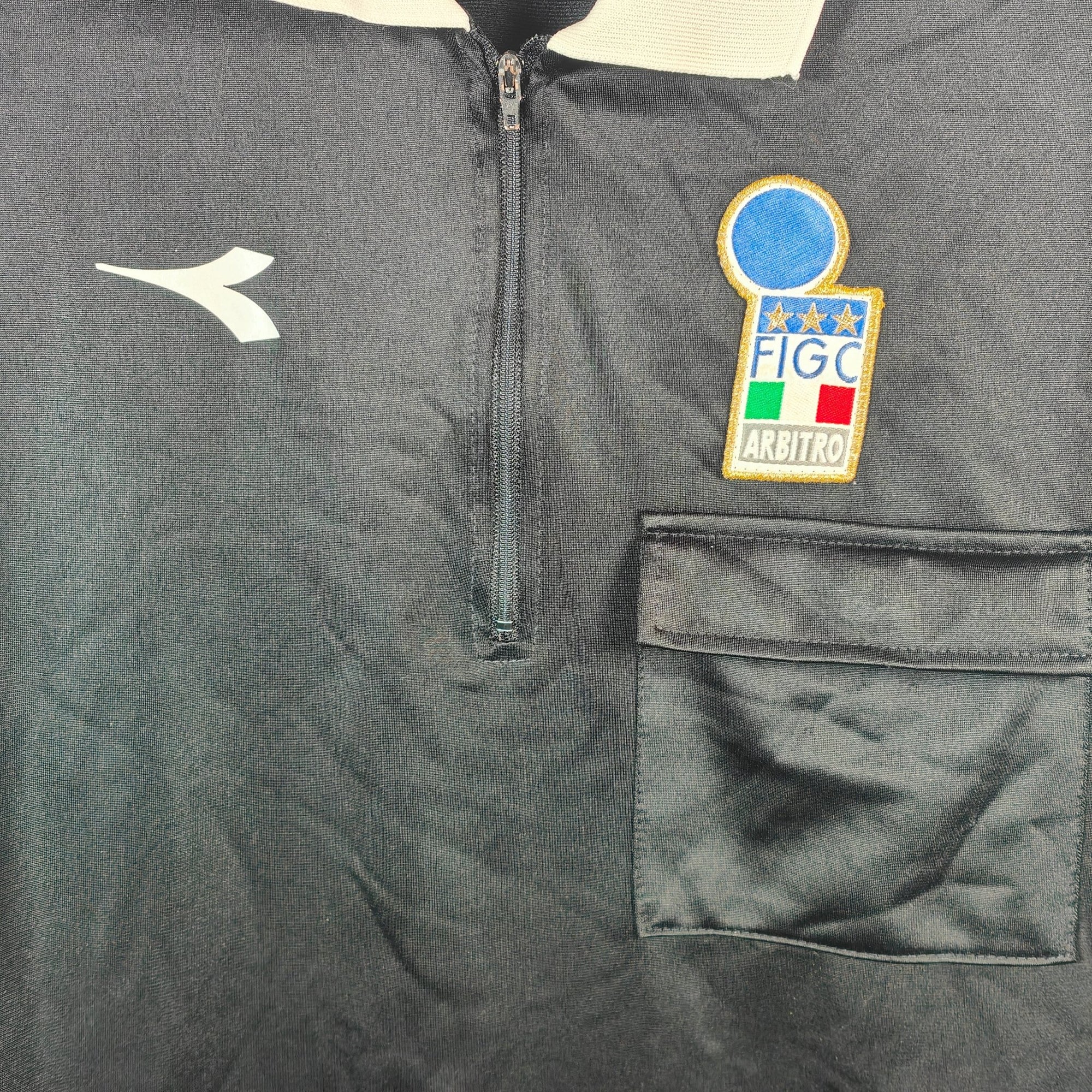 Referee Serie A Italy Shirt Black - 9.5/10 - (L) - Eternal Pitch