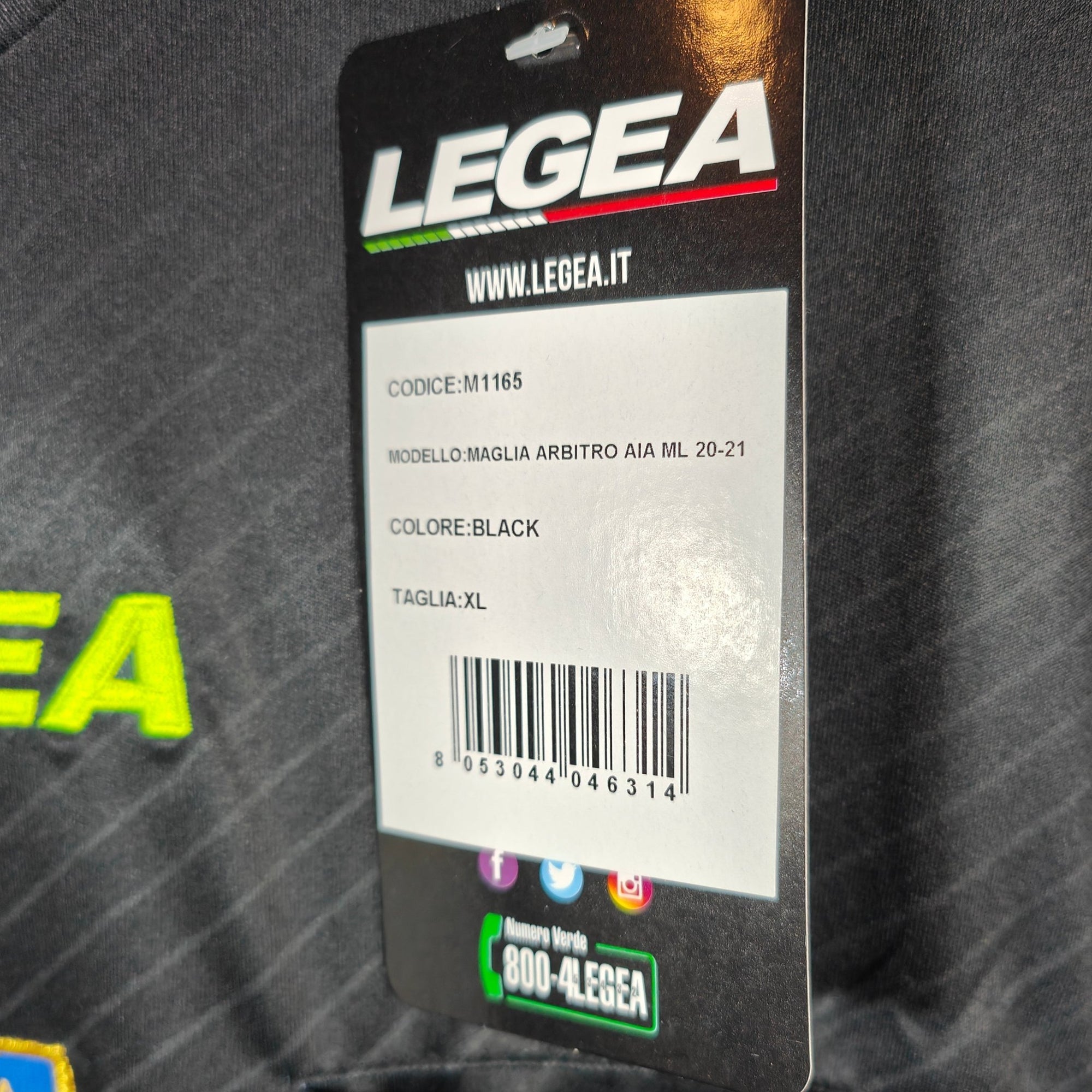 Referee Serie A Italy Shirt Black - BNWT - (XL) - Eternal Pitch