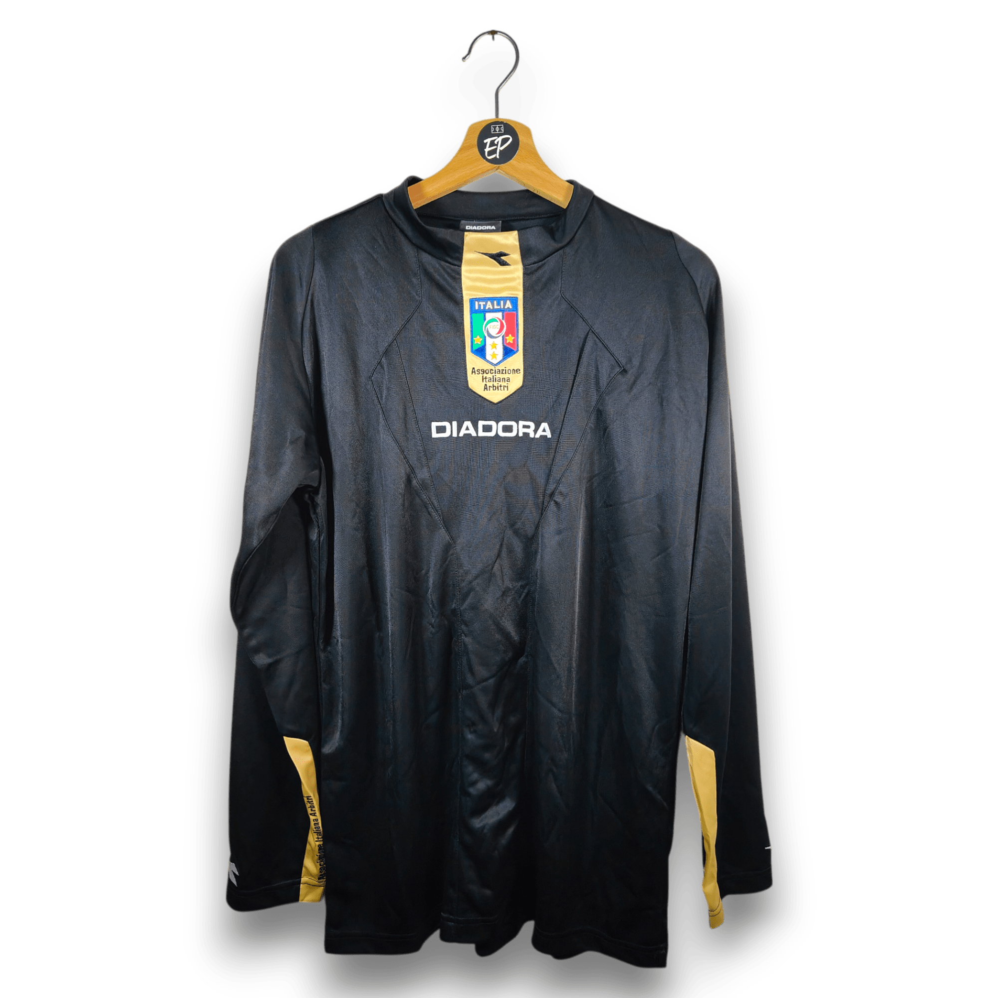 Referee Serie A Italy Shirt Black Gold - 9.5/10 - (L) - Eternal Pitch