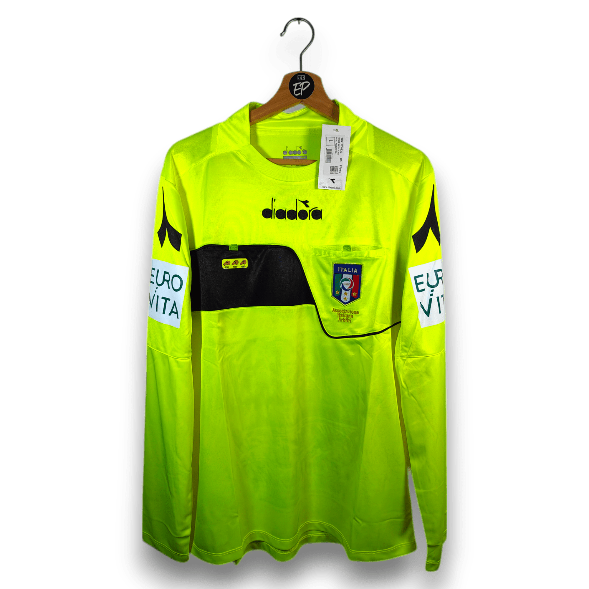 Referee Serie A Italy Shirt Yellow - BNWT - (L) - Eternal Pitch