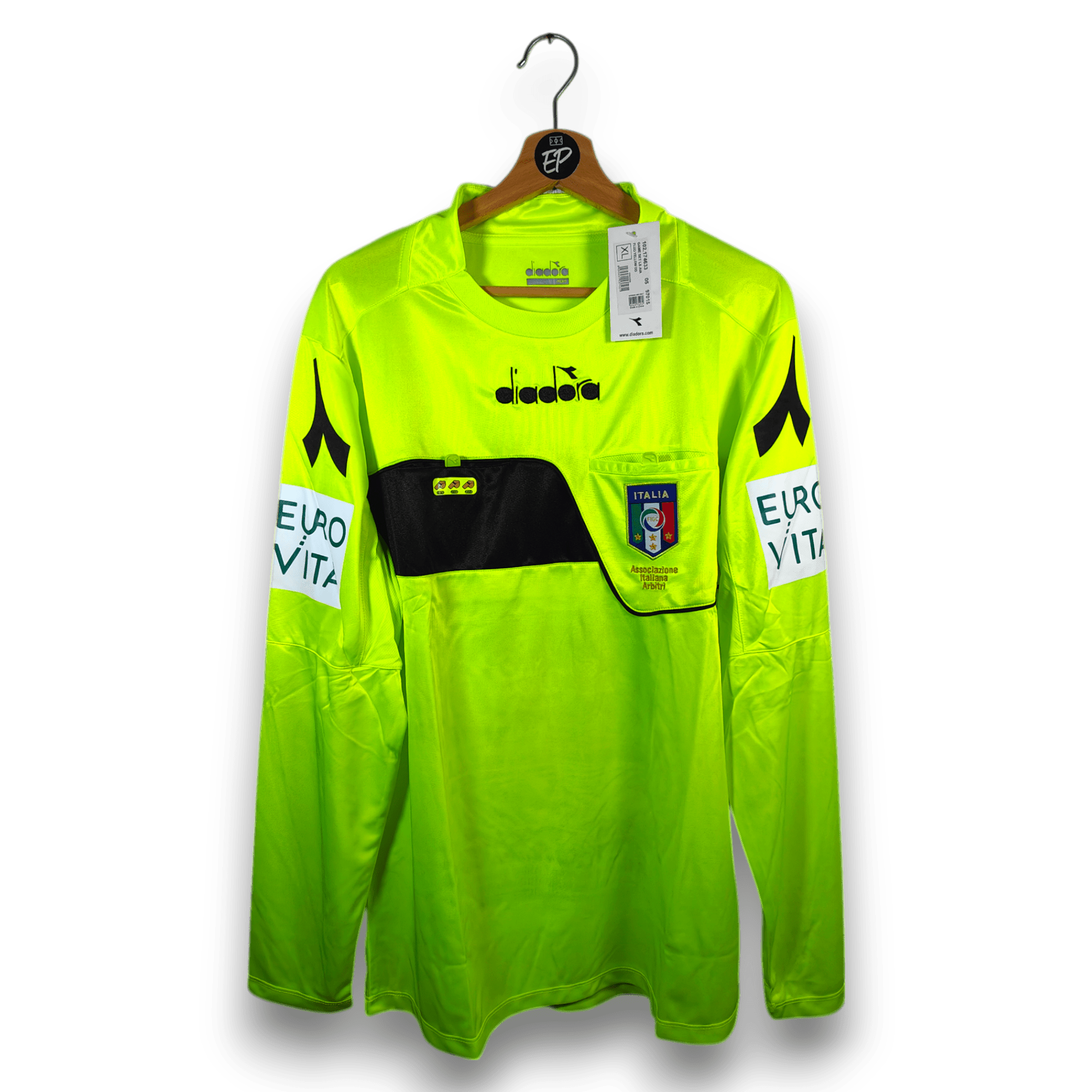 Referee Serie A Italy Shirt Yellow - BNWT - (XL) - Eternal Pitch